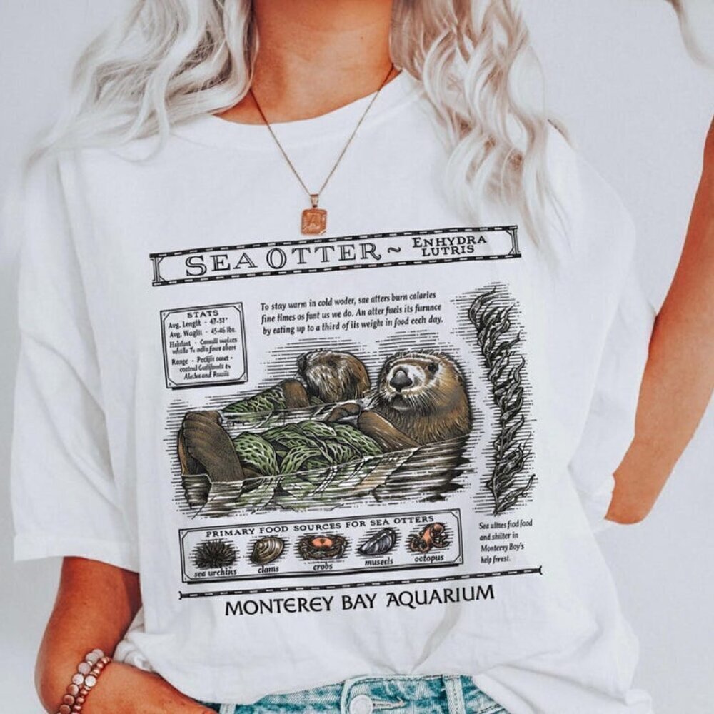 Sea Otters Monterey Bay Aquarium Shirt, Music Fan T-Shirt, Monterey Bay Aquarium
